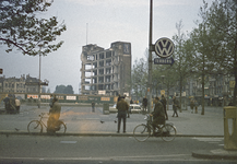 804277 Gezicht op het laatste deel van de gebouwen van de Jaarbeurs op het Vredenburg te Utrecht, kort voor het ...